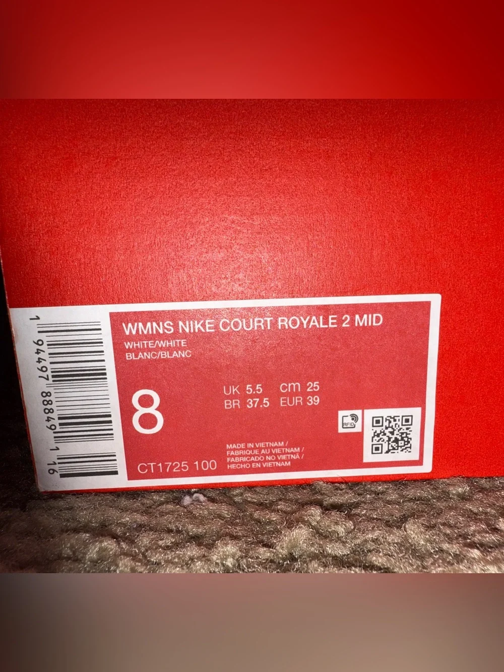 Nike White WMNS Court Royale 2 Mid